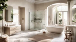 luxurious bathroom interior stockcake