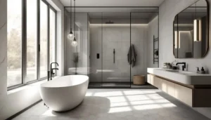 modern bathroom interior stockcake